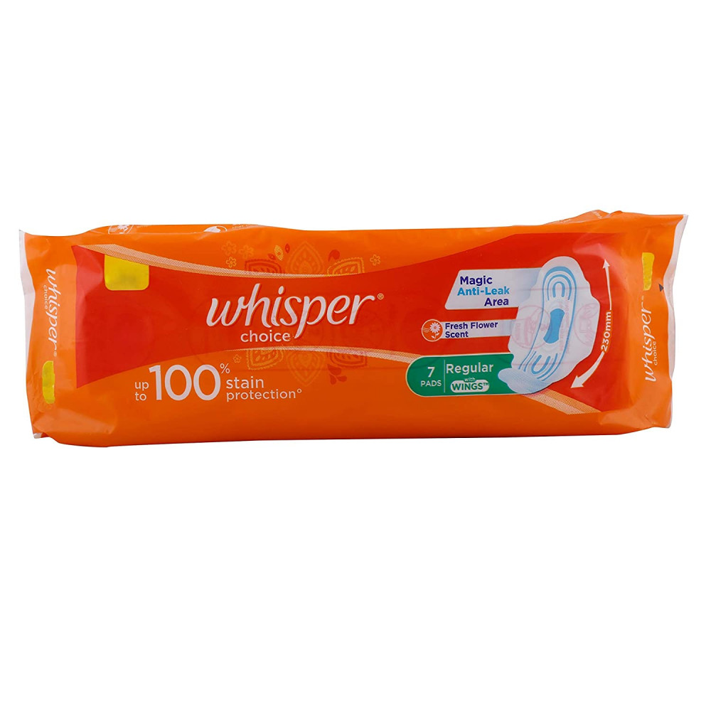Whisper Choice Regular With Wings 7 Pads