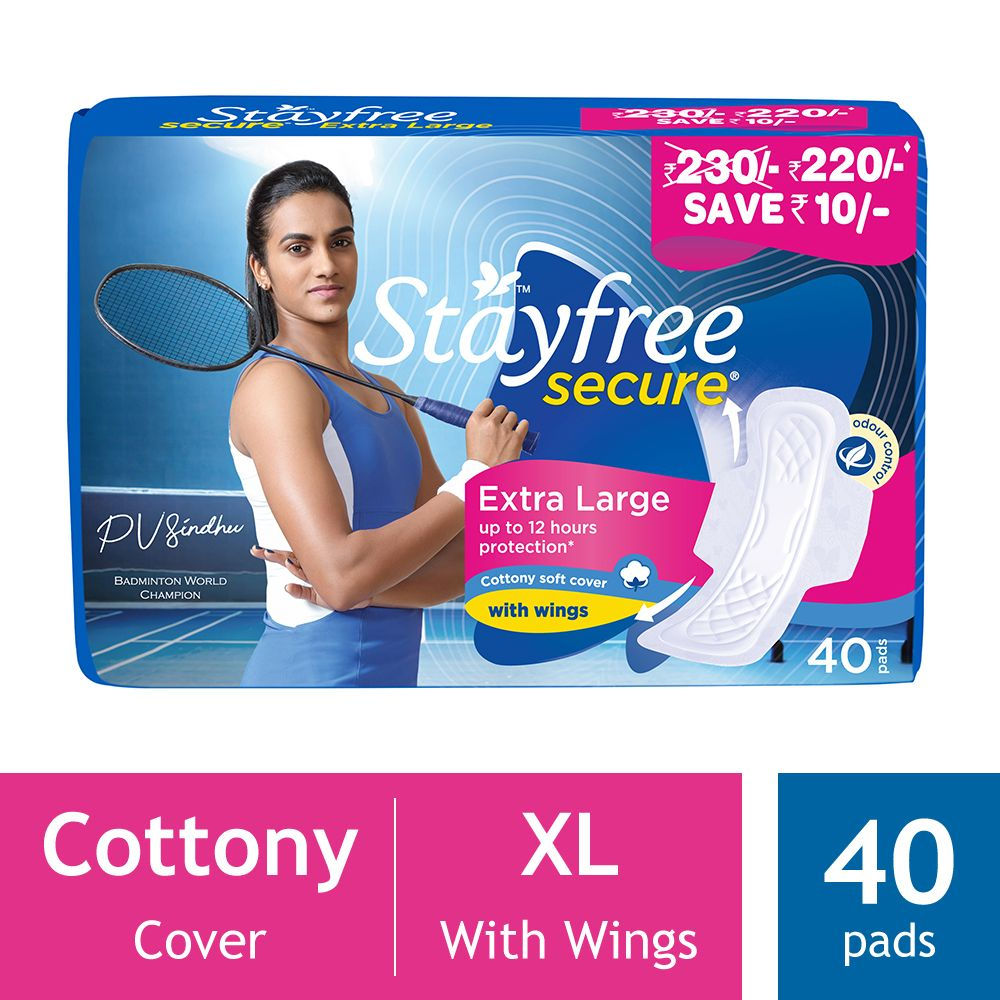 Stay Free Secure Cottony Extra Large 40 Pads