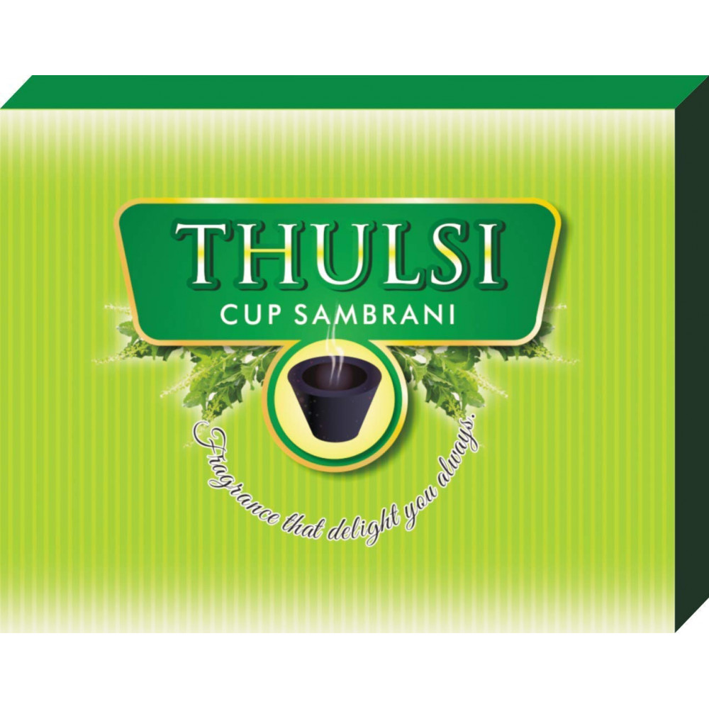 Lotus Thulsi Cup Sambrani (12 Pieces)